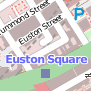 Small map showing Euston Square location